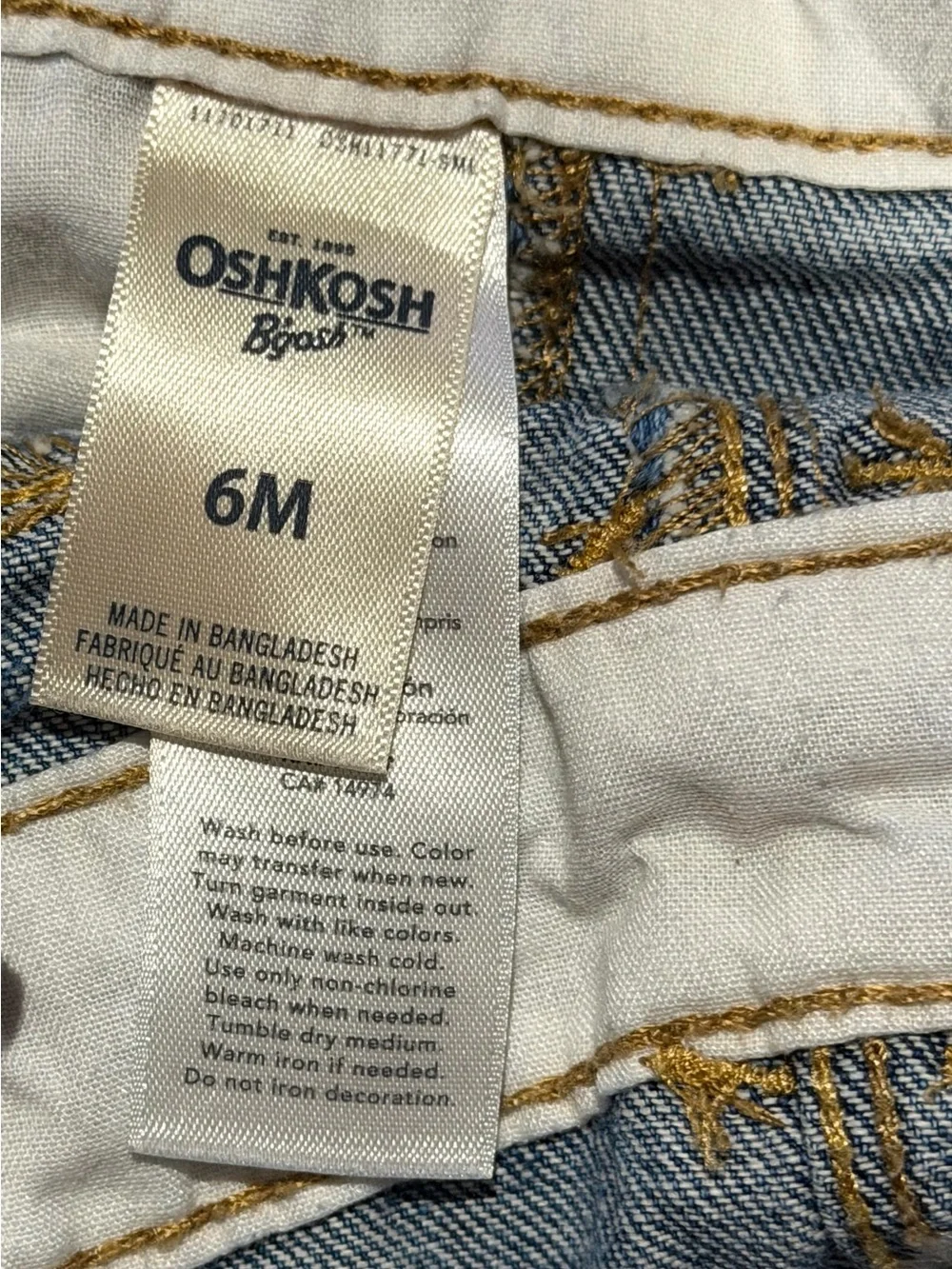 OshKosh B'gosh Denim Heart Pocket Overalls - Blue